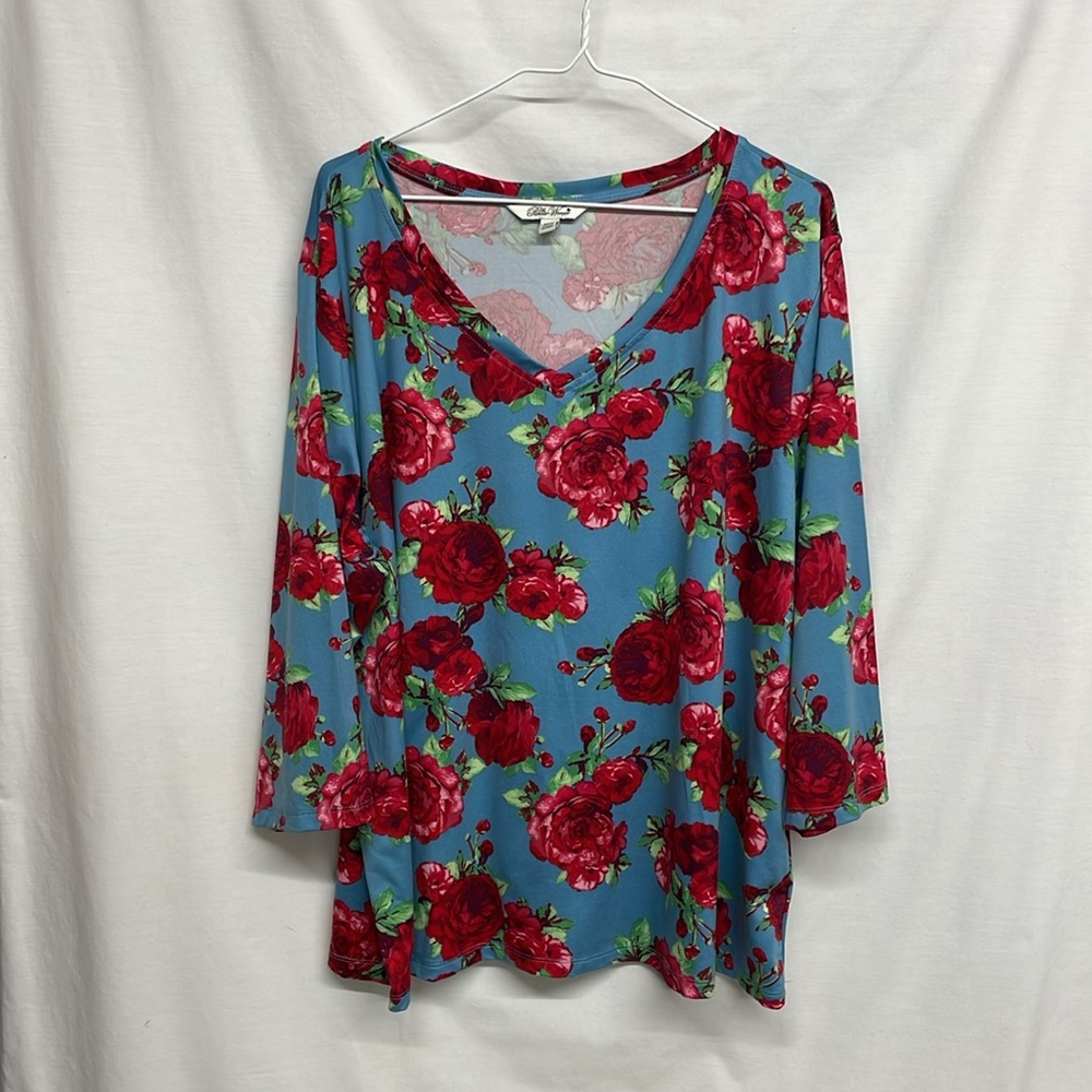 The Pioneer Woman 3/4 sleeve v-neck top - lot of 2 size XXXl - Picture 2 of 4